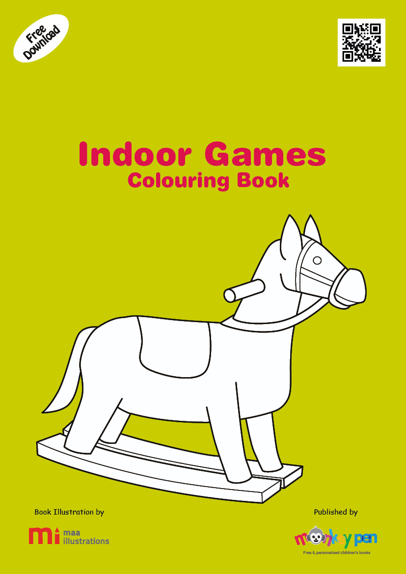 Indoor Games Colouring Book