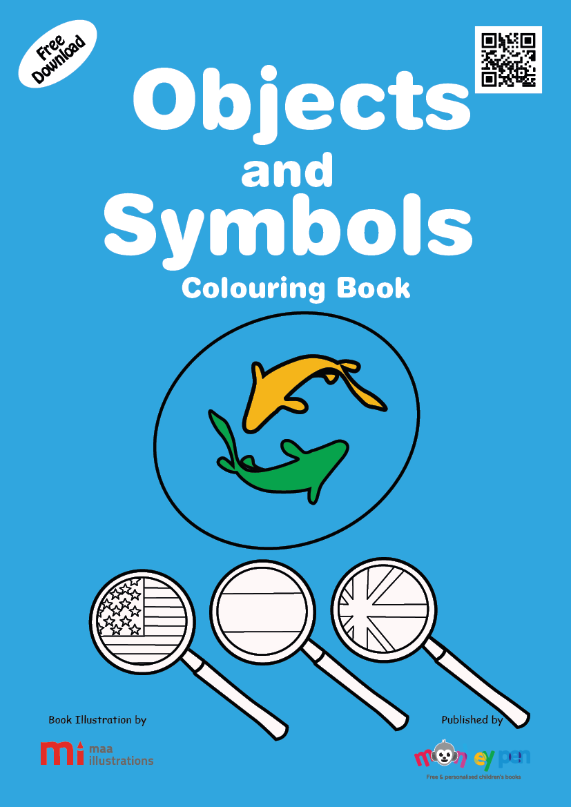 Objects and Symbols Colouring Book