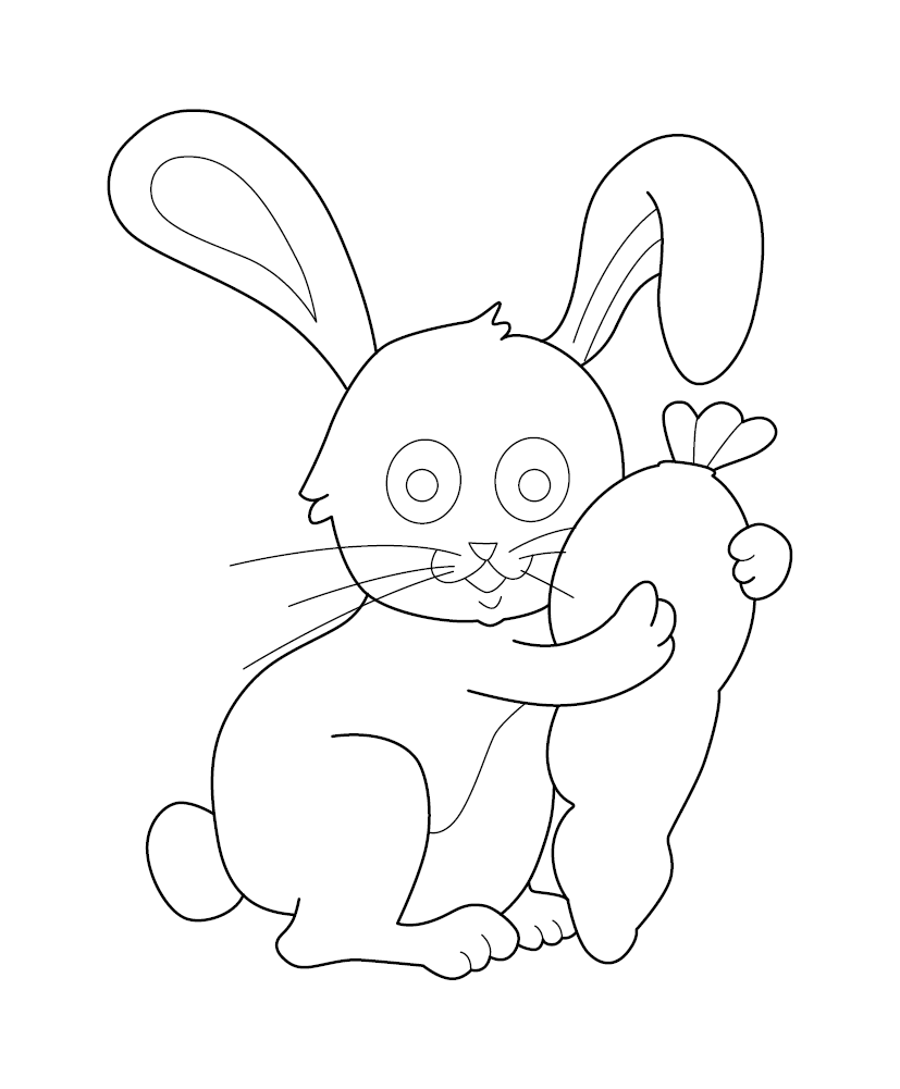 Rabbit Colouring Image