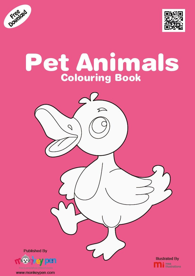 Pet Animals Colouring Book