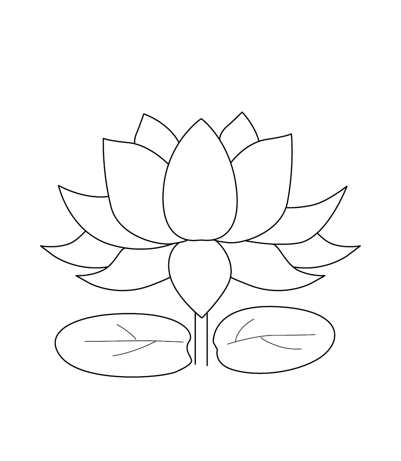 Lotus Colouring Picture