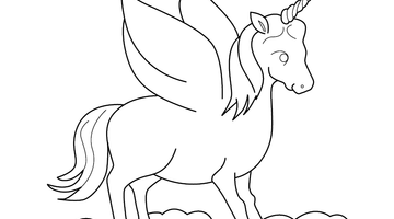 UNICORN COLOURING PAGE | Free Book Colouring for Children