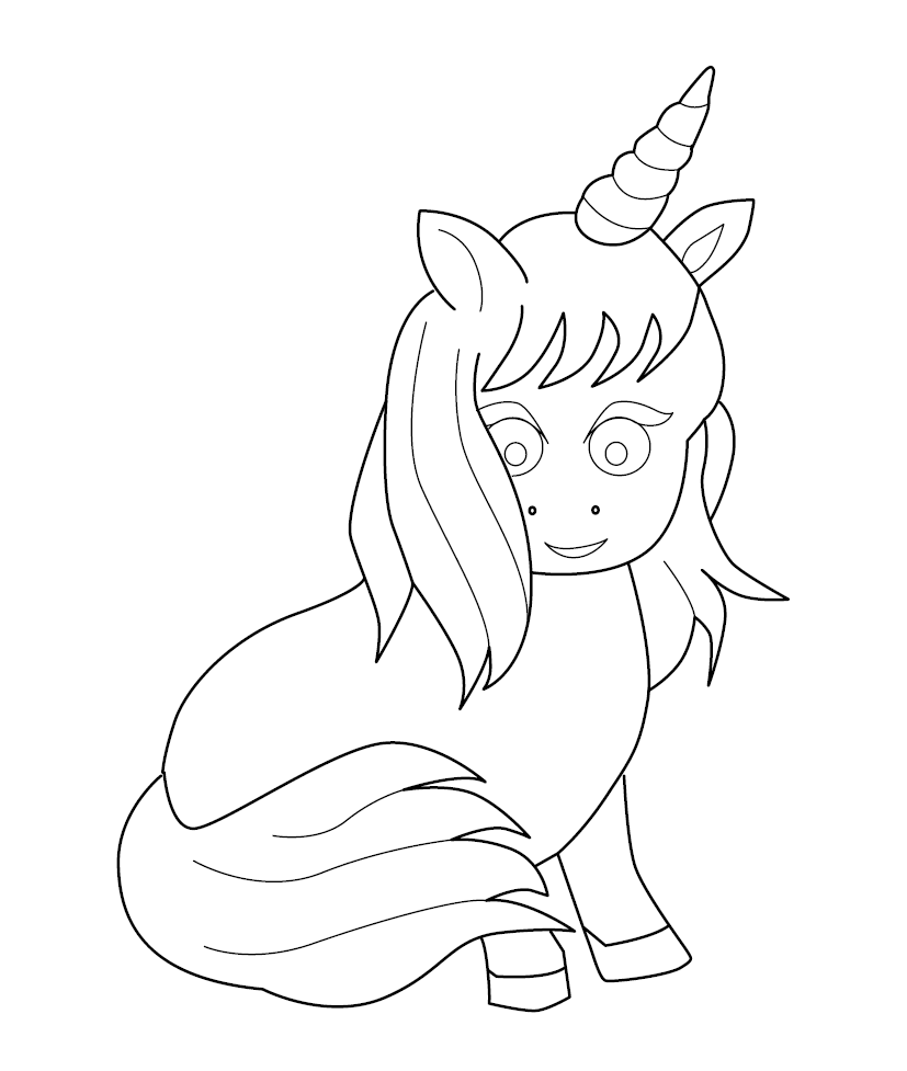 Unicorn Colouring Picture