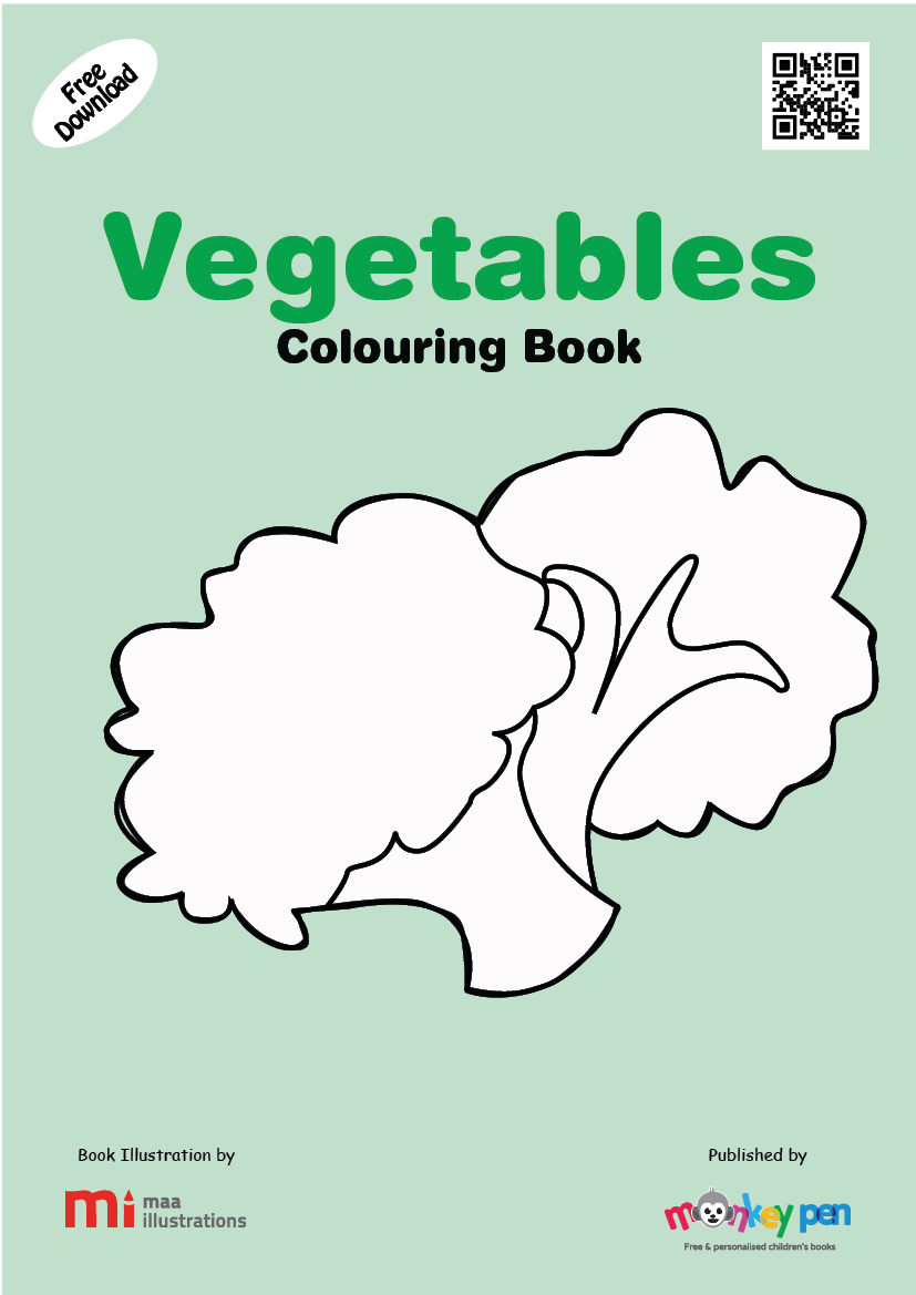 Vegetables Colouring Book