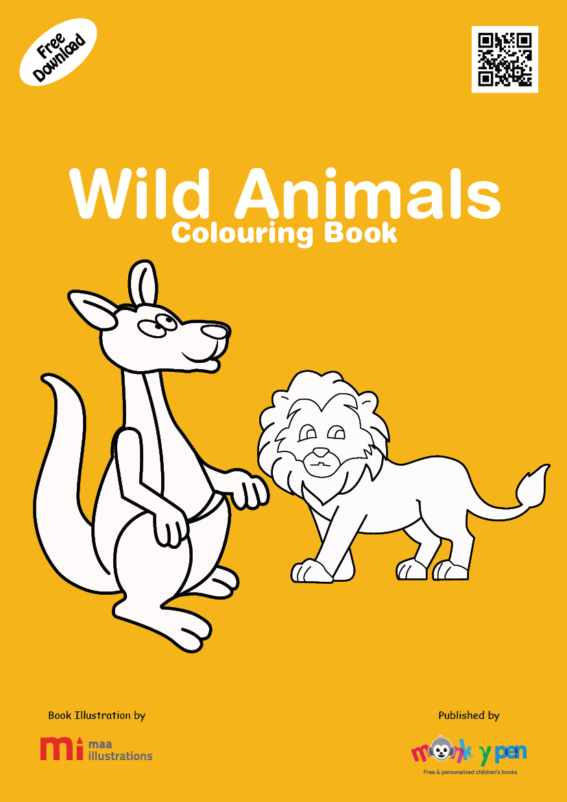 Wild Animals Colouring Book